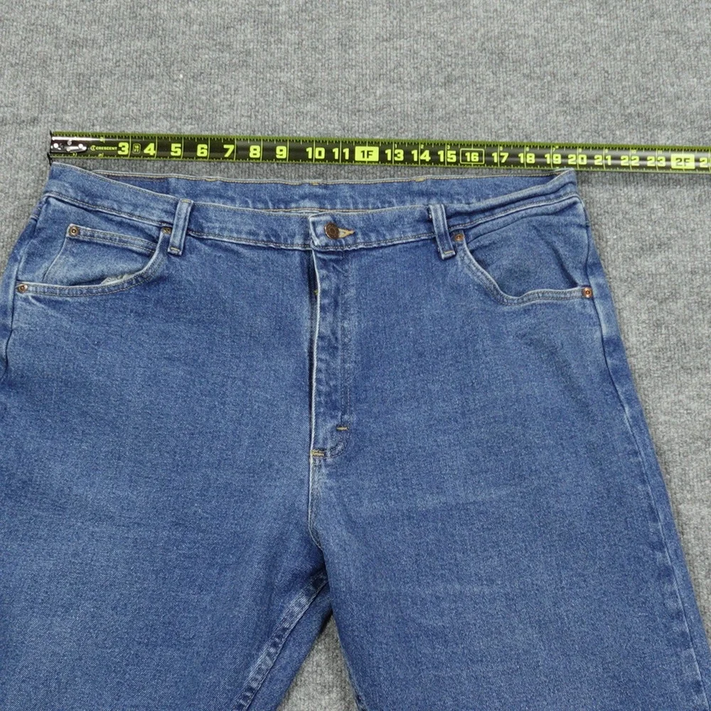 Wrangler Jeans Mens 40x32‎ Blue Premium Quality Straight Leg Comfort Stretch